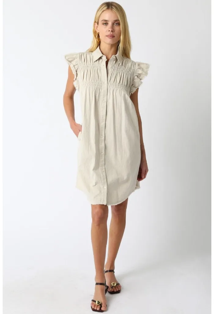 Seashell Linen Mini Dress