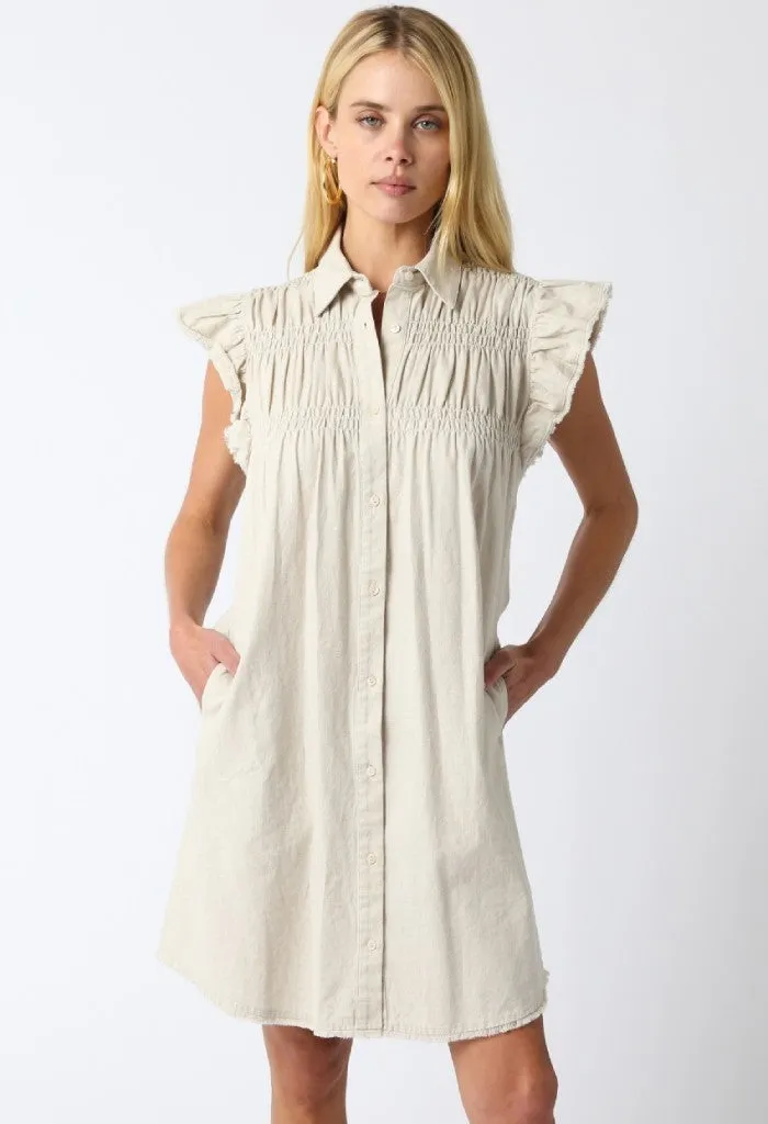 Seashell Linen Mini Dress