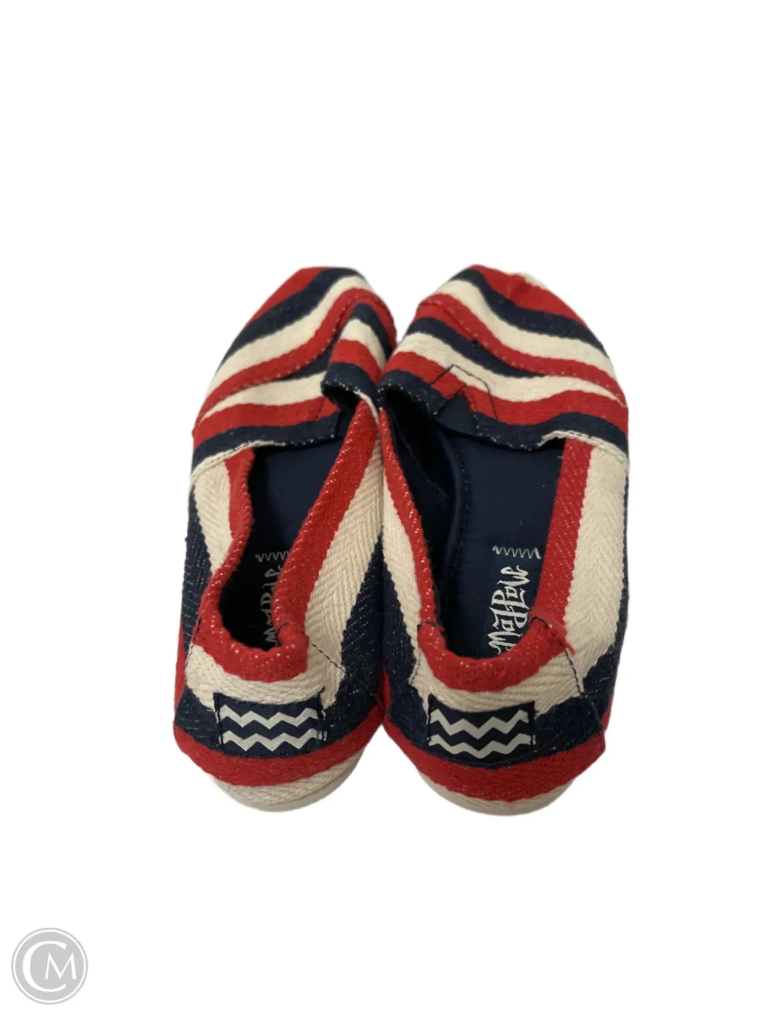 Shoes Flats By Mad Love In Blue Red & White, Size: 6
