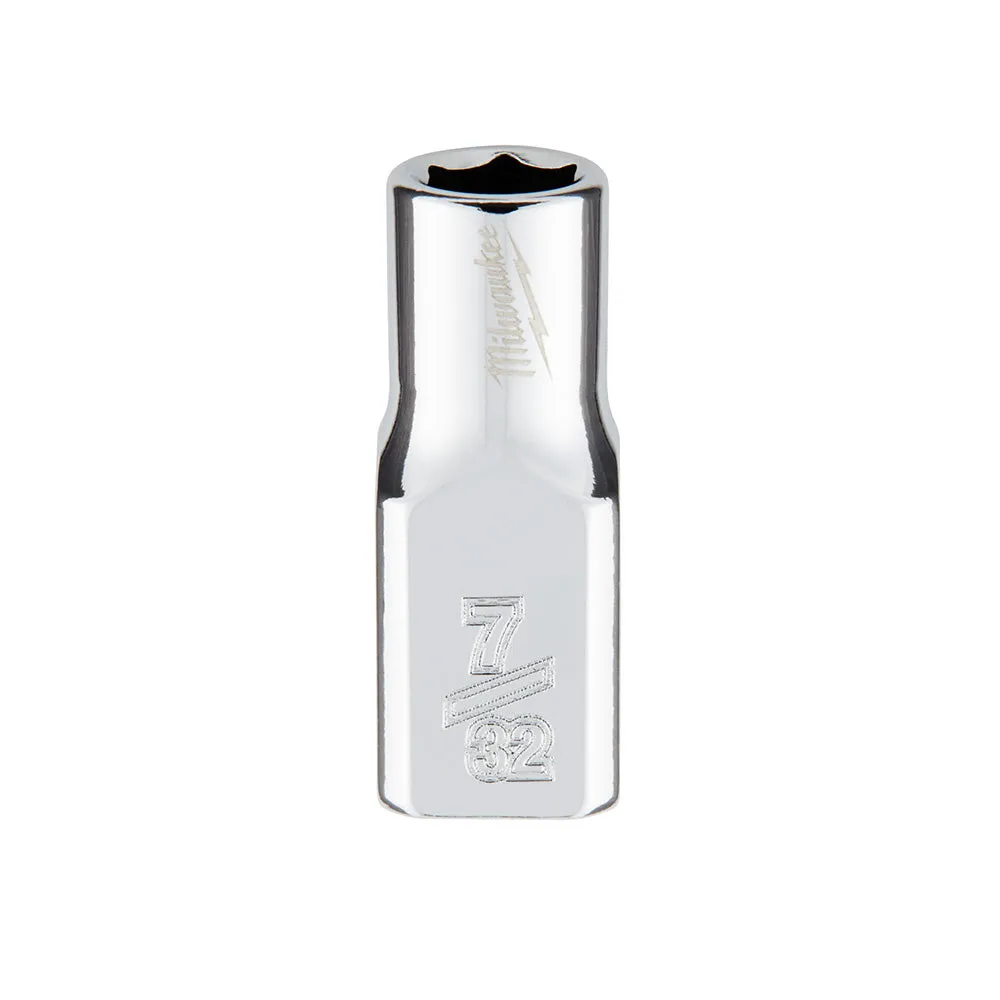 Socket - Milwaukee 1/4 in. Drive 7/32 in. SAE 6-Point Socket, 45-34-9002