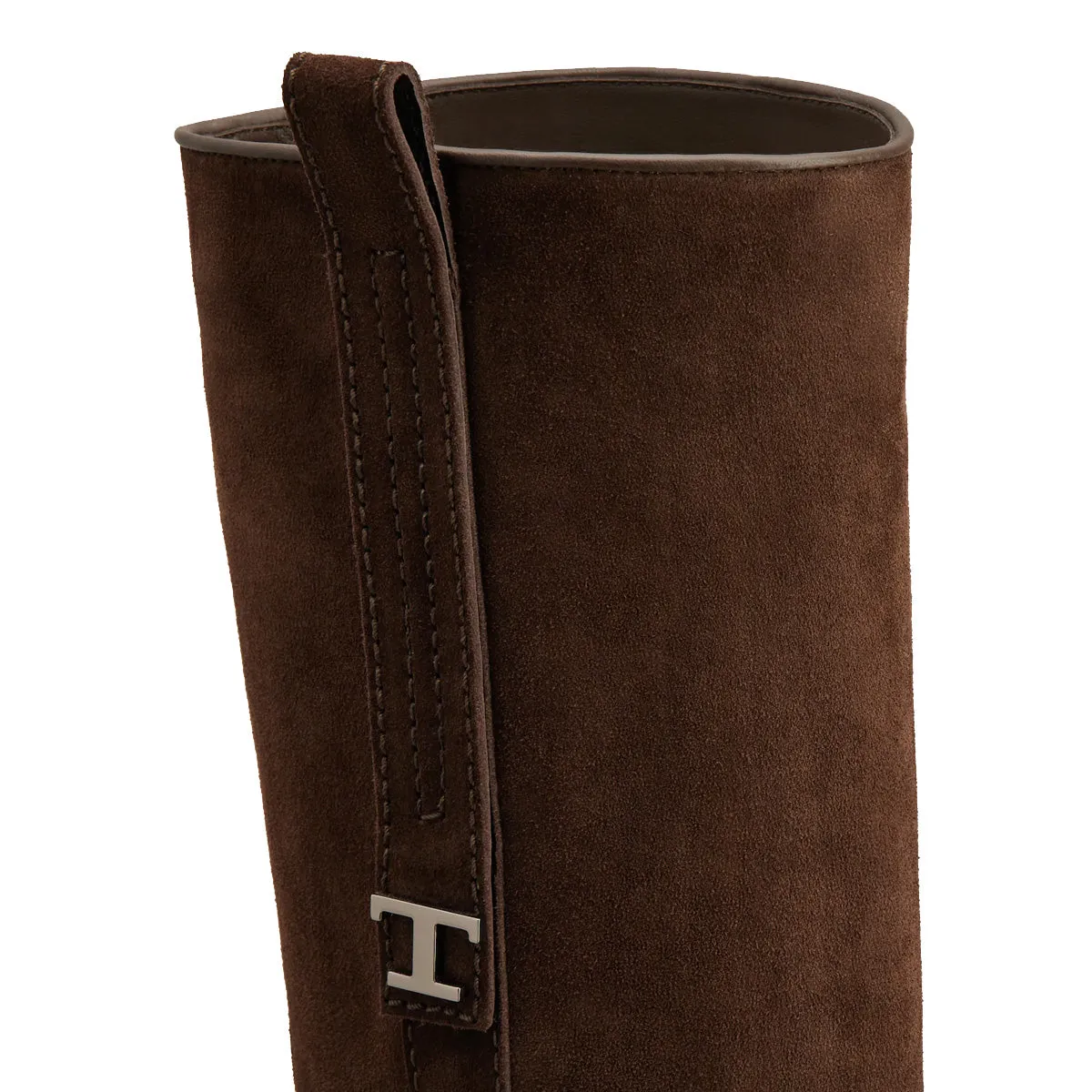Timeless T Logo Plaque Knee High Boots