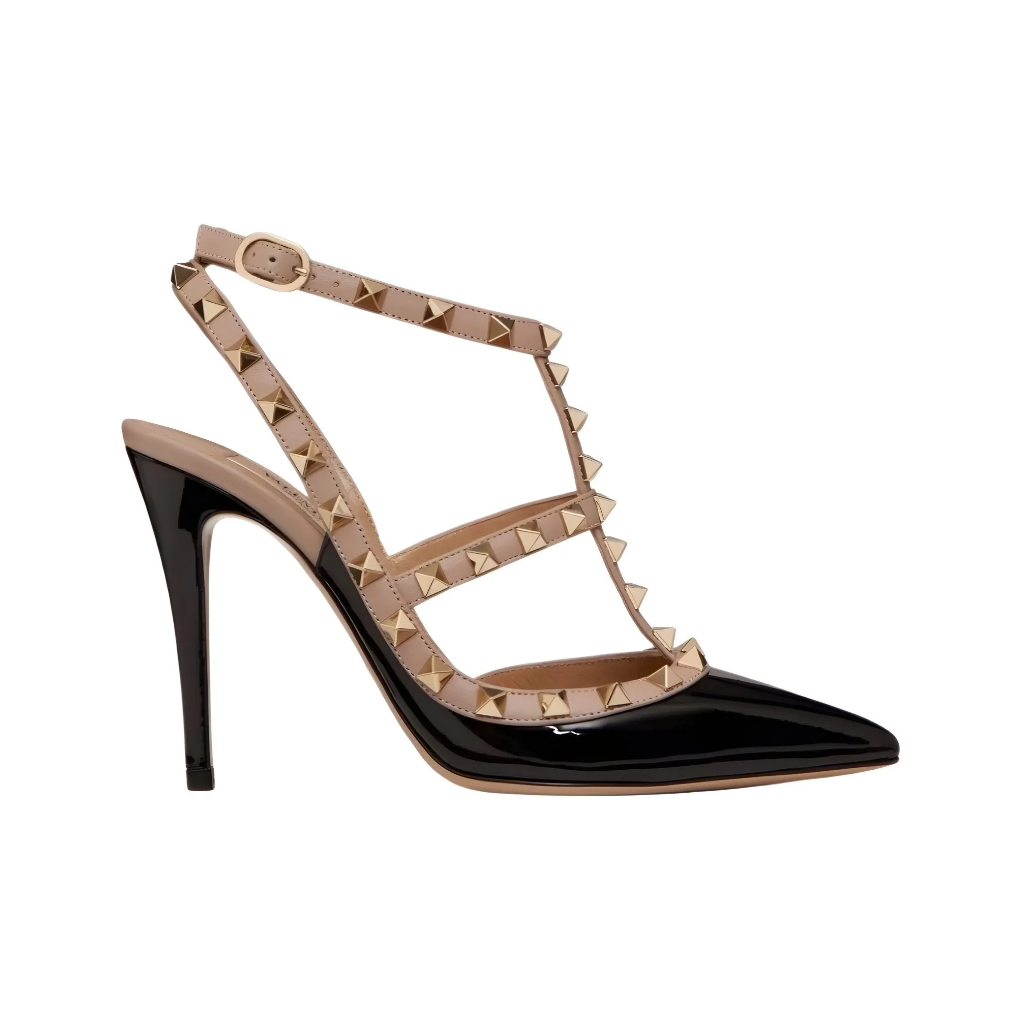 Valentino Garavani Patent Leather Pumps 37 Ladies'Rock Studs Resoled