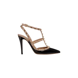 Valentino Garavani Patent Leather Pumps 37 Ladies'Rock Studs Resoled