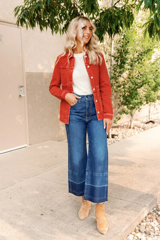 Veronica Beard Taylor Cropped Released Hem Jeans