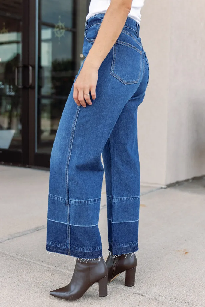 Veronica Beard Taylor Cropped Released Hem Jeans