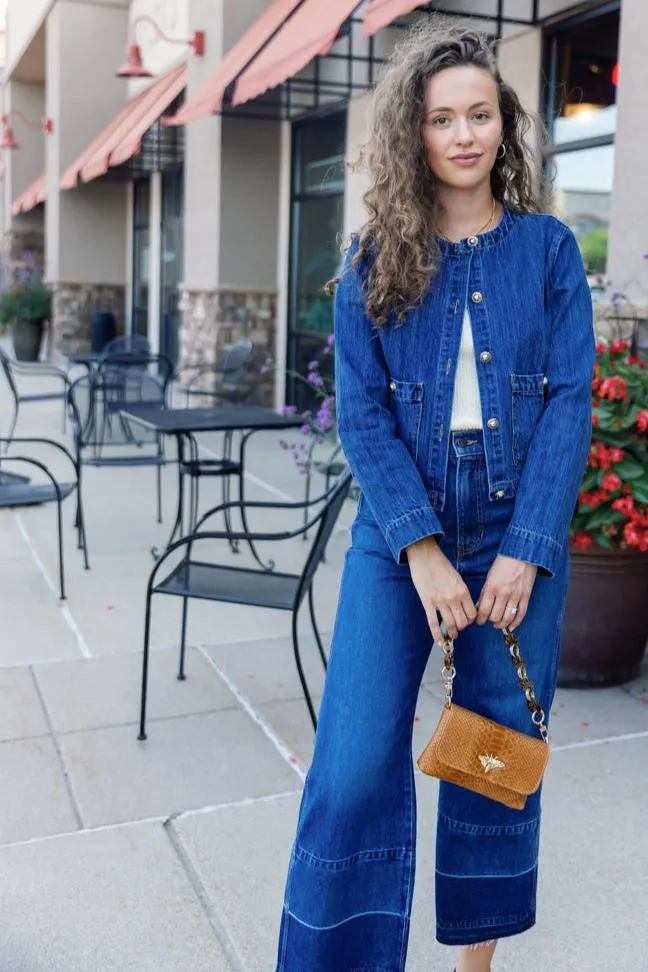 Veronica Beard Taylor Cropped Released Hem Jeans
