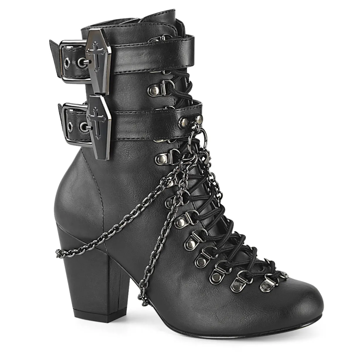 VIVIKA-128 Demoniacult Alternative Footwear Women's Ankle Boots