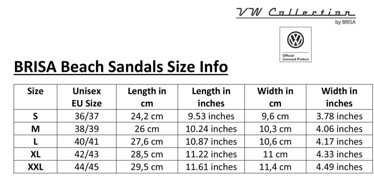 VW T1 Bus Beach Thongs / Sandals (EU 42/43) - Beachlife - Blue