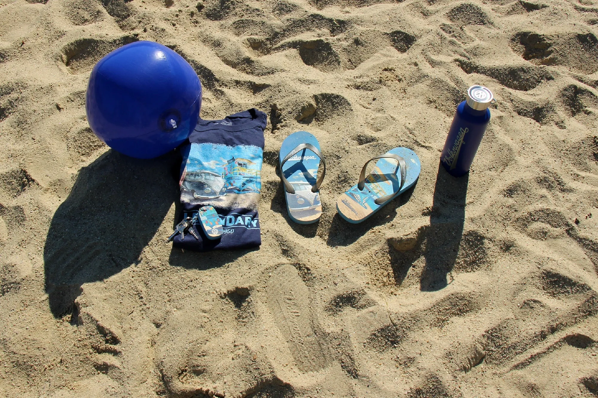 VW T1 Bus Beach Thongs / Sandals (EU 42/43) - Beachlife - Blue