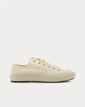 Y's Classic Cotton Canvas White Low Top Sneakers
